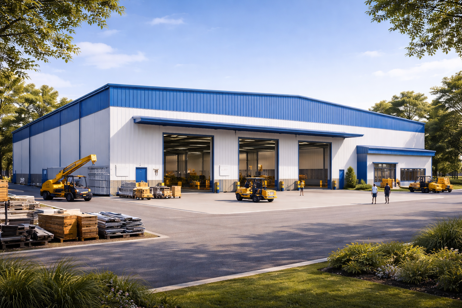 Industrial warehouse operations in action